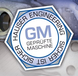 Prüfsiegel „GM Geprüfte Maschine“